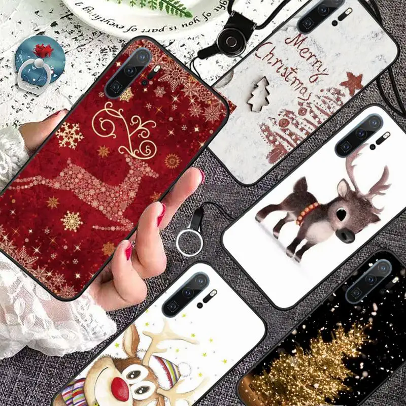 

Merry Christmas New Year Deer Tree Phone Case For Huawei Enjoy 7 7s 8 8e 9 9e 10 plus P8lite 2017 Honor 5a view9 play 3e