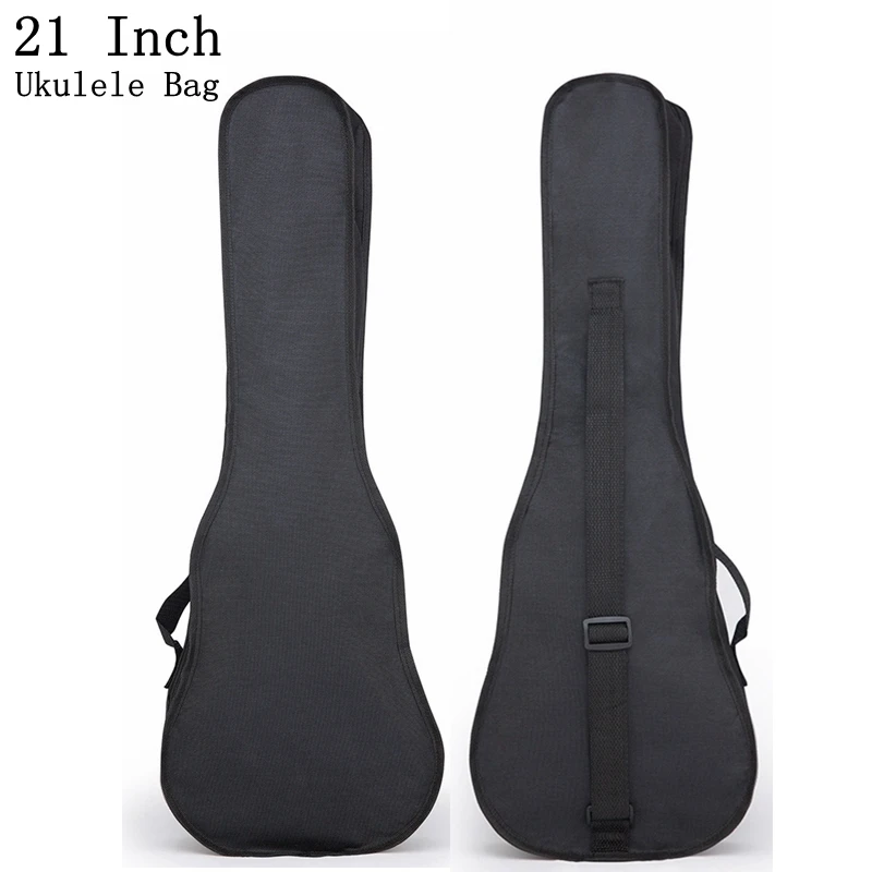 21 Inch Black Portable Ukulele Uke Bag Soft Case Monolayer Bag Single