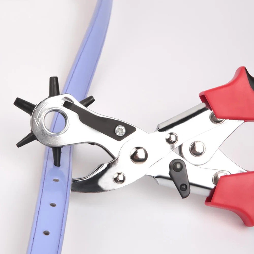 

Metal Hole Punch Leather Belt Hole Sewing Puncher Revolve Tool Hand Paper Punch Plier Eyelet Sewing Machine Bag Setter DIY Craft