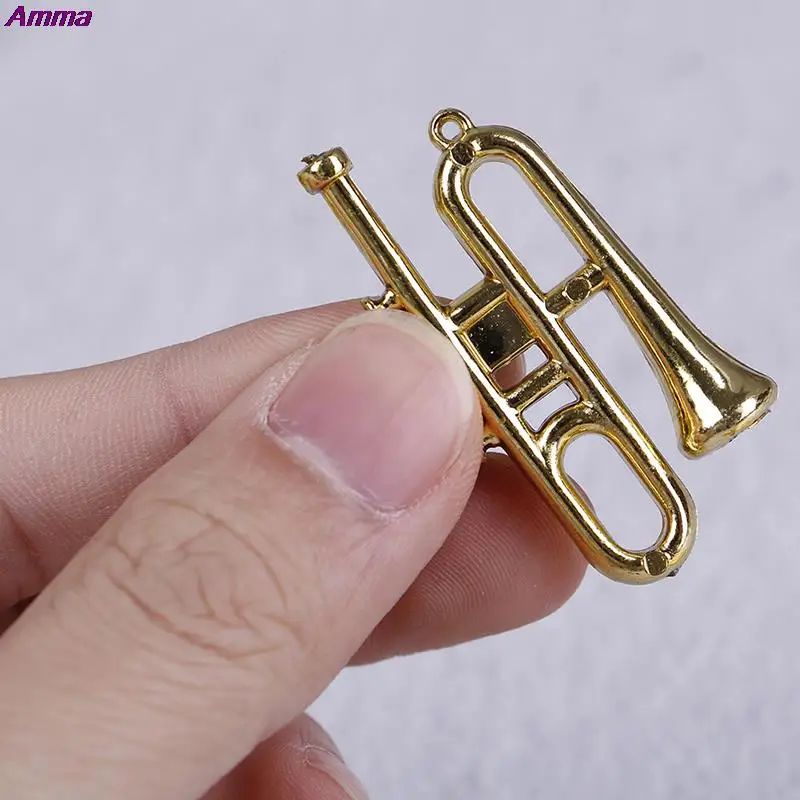 Christmas Tree Decoration 7/14pcs Mini Plastic Musical Instrument Gold Christmas Tree Hanging Xmas Decor for Friends Collecting Musical