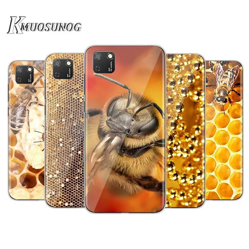 

Golden honeycomb honey bee for Huawei Honor 9S 9A 9C 30 20 10i 9X Lite 8X 20 10 10i 9 Lite 8C 8A 7C 7A Pro Phone Case