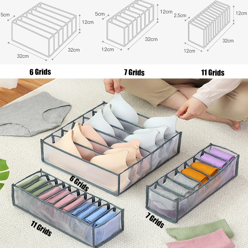 

Bra Storage Box Portable Socks Tie Storage Rack Drawer Divider Underwear Organizer Space-saving Bedroom Storage Appliances