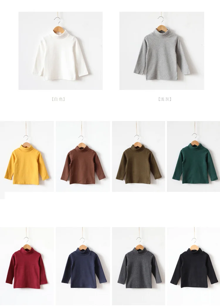 Весенне-Осенние футболки для мальчиков; Детские футболки с длинными рукавами; однотонные футболки на подкладке; хлопковая детская одежда; футболка; LZ690