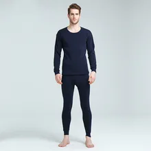 Термобелье мужское плюс бархатное утолщение Мужское нижнее белье костюм осень-зима среднего возраста осенняя одежда длинные штаны