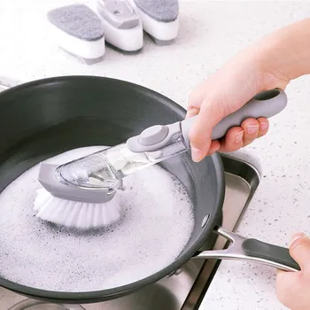 

Kitchen cleaning brush washer dishwasher dishwasher sponge automatic liquid distributor kitchen pan cleaning tool cleaning brush