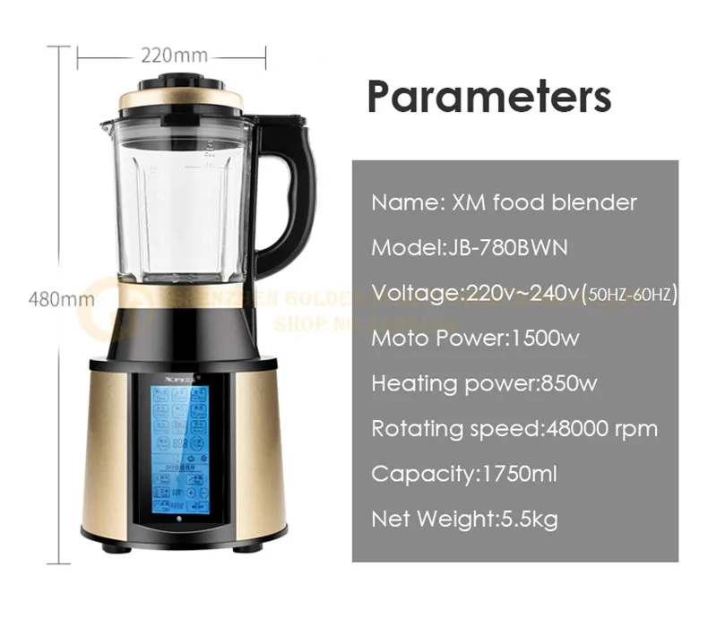 220v Food Blender Mixer Household Multifunctions Soymilk Maker Touch Screen Led Display 48000rpm Powerful Food Processor Mixer Blender Cooking Machineelectric Blender Aliexpress