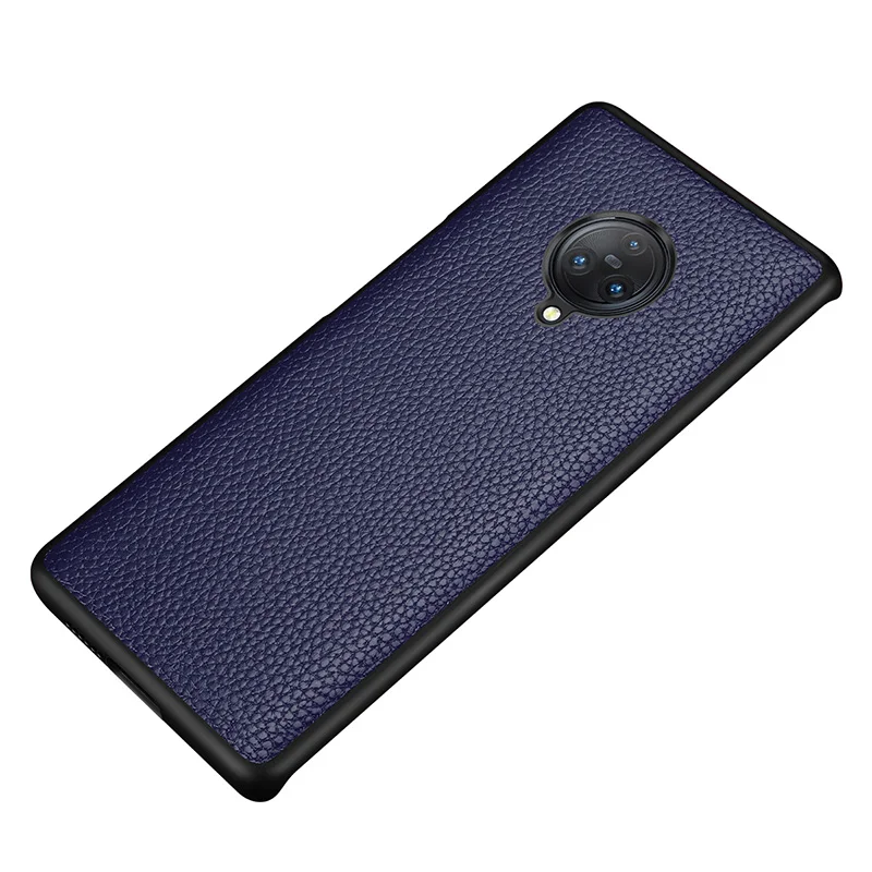 Темно-синий SophiaLong чехол s для Vivo Nex 3 Coque чехол из натуральной кожи для Vivo Nex 3 NEX3 чехол для корпуса телефона с Litch узором Fundas - Цвет: Темно-синий