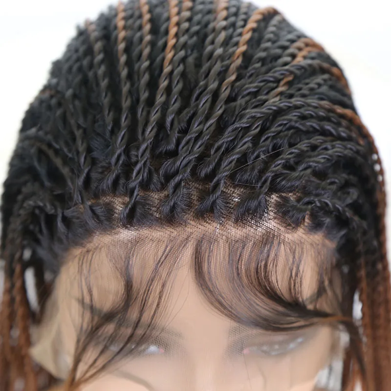Resistente ao Calor Frente do Laço Natural Olhando Sintético Crochê Trança Peruca Dreadlock Torção Penteado Cabelo Bebê Preplucked 6 High Quality Apliques e perucas