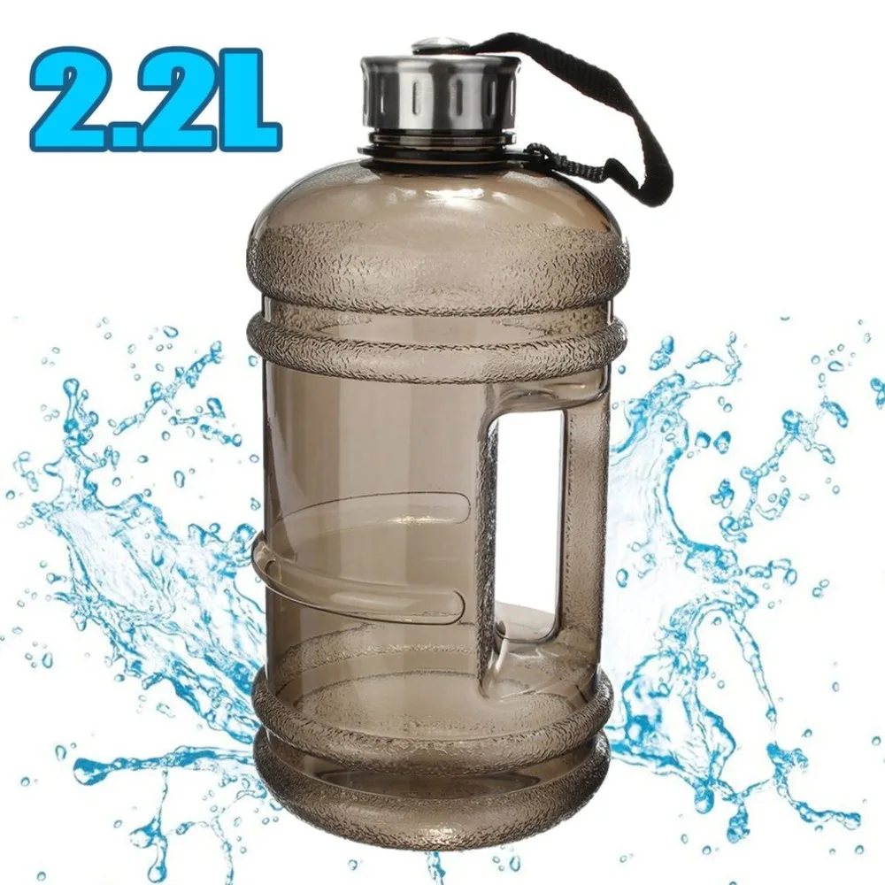 Портативный 2.2L BPA бесплатно пластик большой емкости тренажерный зал Спортивная бутылка с водой для пикника велосипед Кемпинг фляга для велосипеда