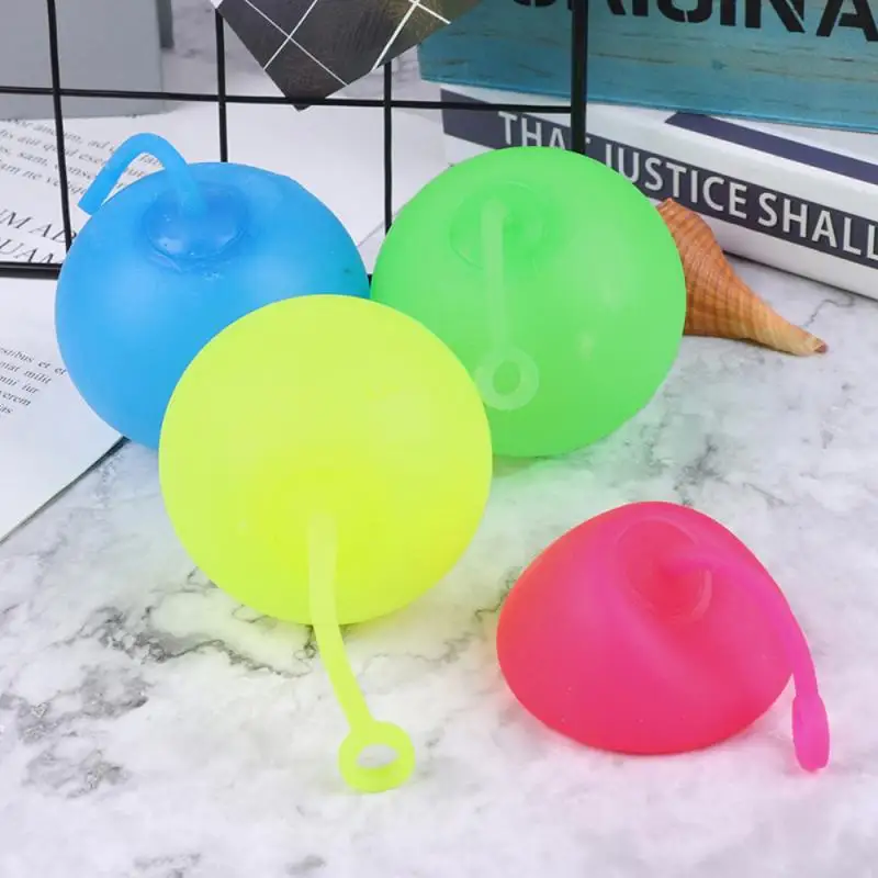 Children's Soft Blow Ball 1pc 5 Colors Outdoor Transparent Bubble Ball Inflatable Funny Creative Photosphere for Kids Gift baby toys,multi color punch balloons