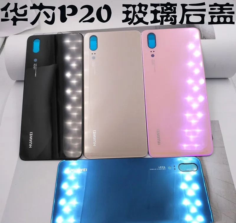 Для HUAWEI P20 дверь задняя Корпус крышка чехол Стекло задняя Батарея крышка чехол Замена для HUAWEI P20