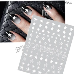 1Pcs CB-Series Different Colors Stars Nail Stickers Designer Brand Logo Gummed 3D Nail Art Stickers Decals Makep Art Decorations