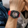 JINLERY Richard Watch Men Free Shipping Spider Automatic Mechanical Watch for Men Luxury Wristwatches Rubber Strap reloj hombre 5