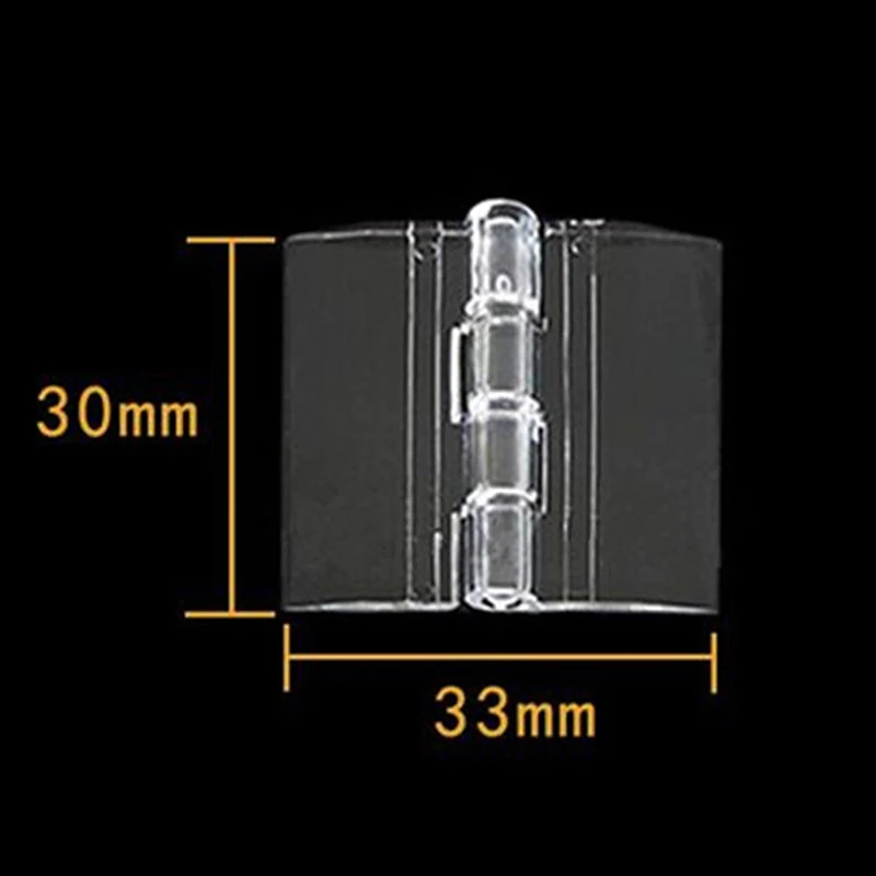 Acrylic Folding Hinges 10pcs 4 Sizes 25mm*33mm 30mm*33mm 45mm*38mm 65mm*42mm Clear Transparent Plexiglass