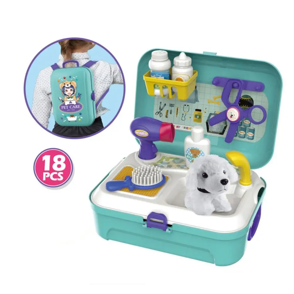 Детская имитация столовая посуда и приборы Косметика цвет Mudes набор инструментов для домашних животных доктор игровой дом рюкзак коробка игрушки для детей