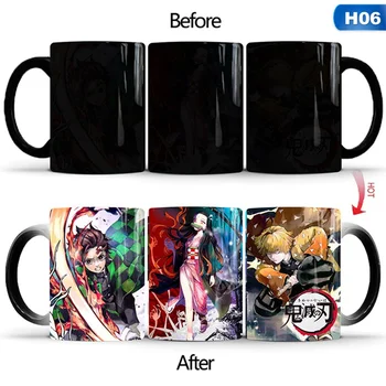 

Anime Demon Slayer Kimetsu No Yaiba Kamado Tanjirou Magic Mug Heat Sensitive Ceramic Mugs Color Changing Coffee Mugs Milk Cup