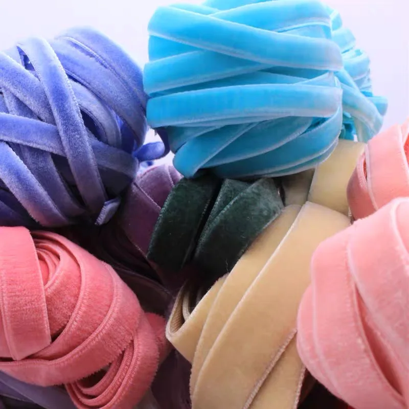 5yards 6mm Velvet Ribbon Wedding Handmade Gift Wrapping Hair Bowknot DIY Party Decoration Christmas