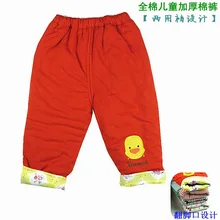 Хлопковые брюки для маленьких детей с гусеничным принтом брюки с подкладкой из хлопка ярких цветов с двумя шаговыми швами осенне-зимние плотные теплые брюки с гусеничным швом