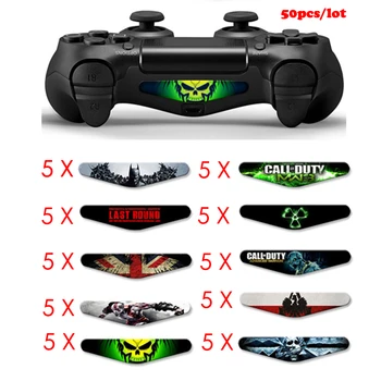 

50pcs/lot LED Light Bar Cover Decal Skin Sticker for PlayStation 4 PS4 Controller Gamepad Stickers