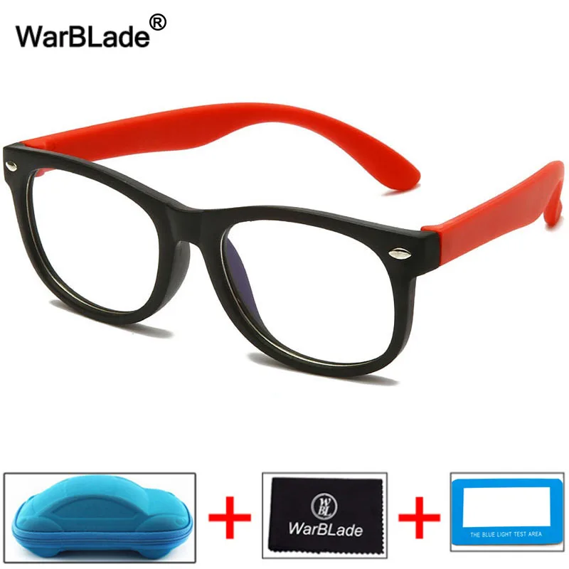 WarBLade Kids Anti Blue Light Blocking Glasses Children Optical Frame Eyeglasses Boys Girls Computer Transparent Eyewears UV400