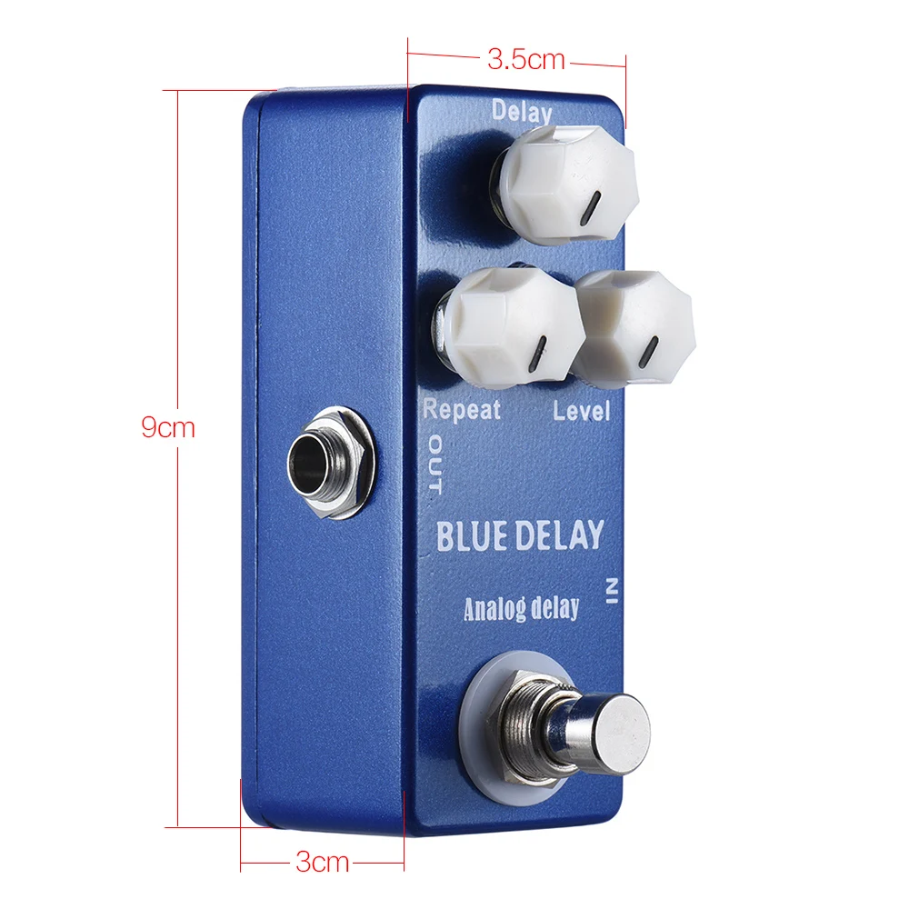 Mosky Deep Blue задержка мини-гитары педаль эффектов истинный обход синий цвет гитарные части