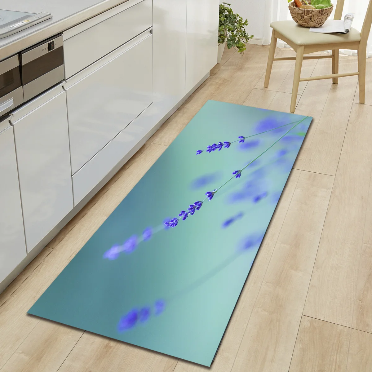 ct2015 Zeegle Floral Pattern Bathroom Mat Coral Fleece Living Room Floor Mat Kitchen Carpet Anti-slip Bath Rug Doormat - Цвет: ct2015