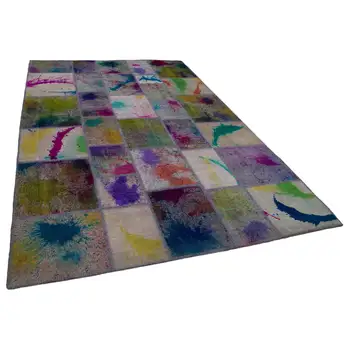 

204x308 Cm Multicolor Handmade Patchwork Rug-7x10 Ft