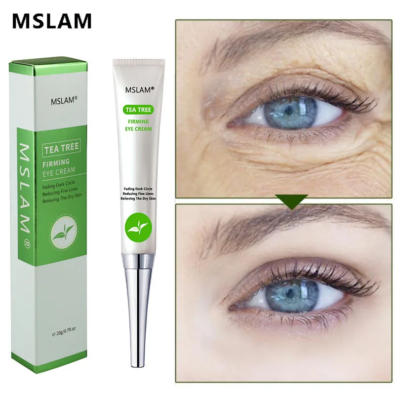 

MSLAM Tea Tree Eye Cream Squalane Moisturizing Reduce eyeliner Dark Circle Dry Puffiness Firm Eye Skin Care Tender Eyes Bright