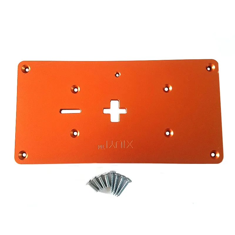 NEW Electric Jig Saw Flip Board Aluminum Router Table Insert Plate for Jig Saw Woodworking Work Benches - Цвет: Insert Plate