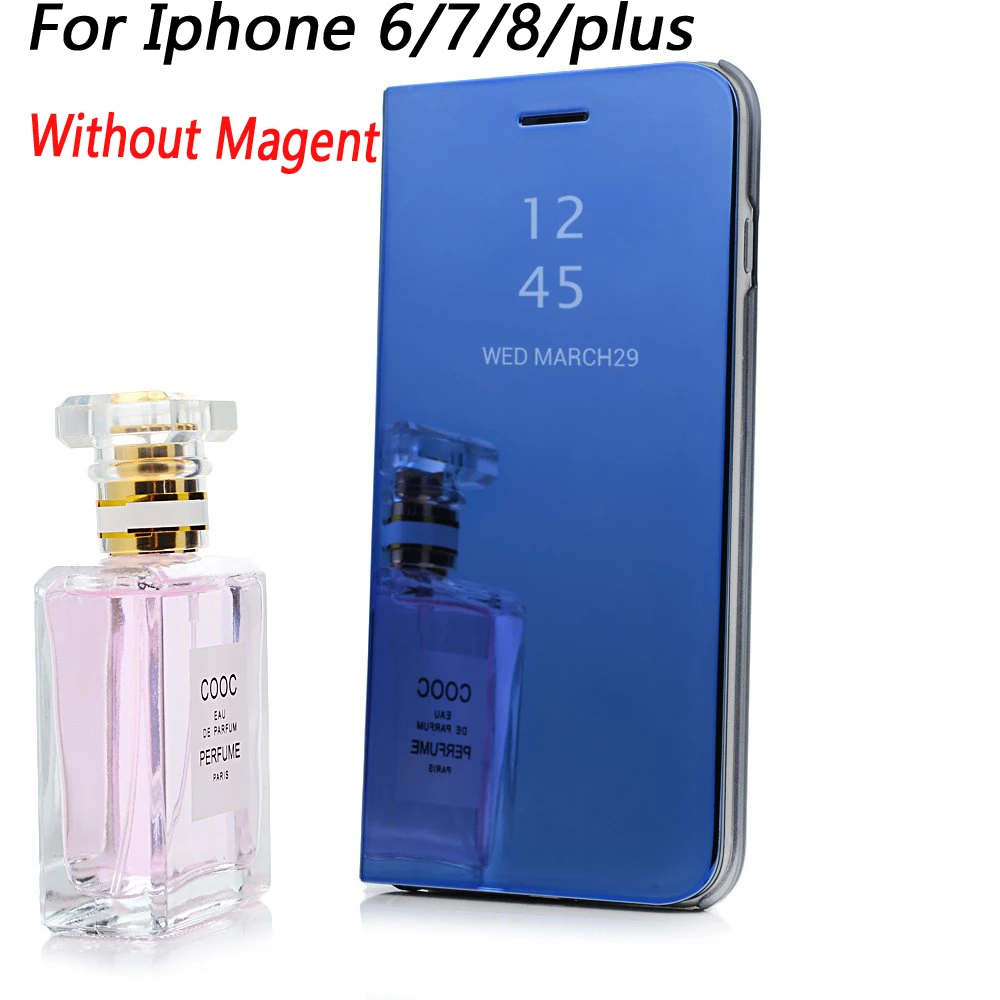 

Luxury Smart Mirror Phone Case For iPhone Xs max xr 7 Plus 8 6 Plus support Flip cover For iPhone X 6s 6 Protective case shell