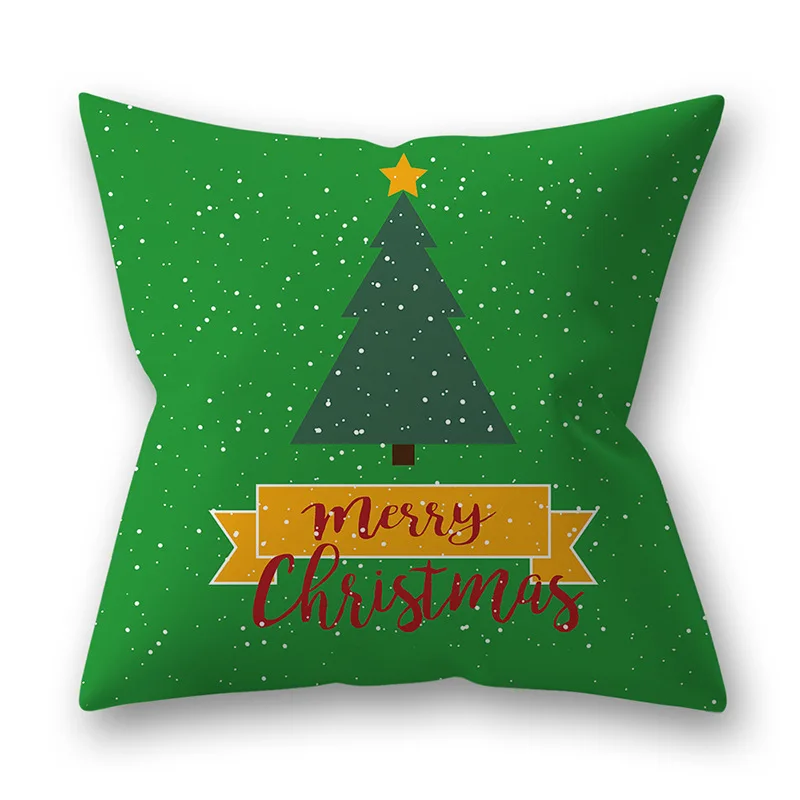 Счастливого Рождества Подушка Чехол Обложка размером 45*45 см год подушки Санта Клаус диван-кровать домашняя теплая декоративную Наволочки
