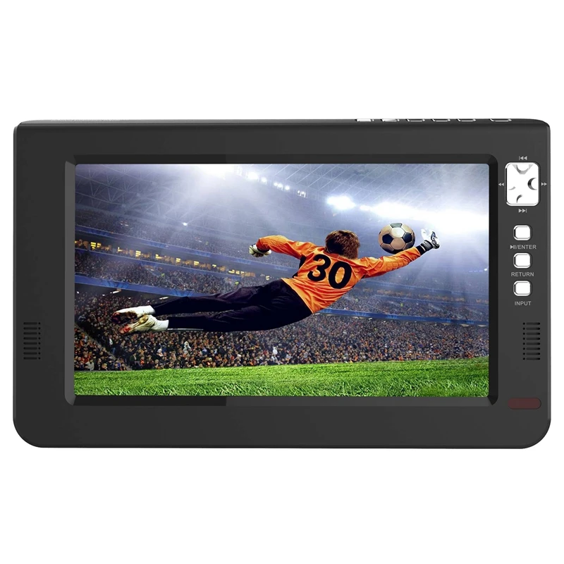Портативный 9 дюймов TFT светодиодный 1080P HDMI-в H.265 Dvbt2 цифровой аналоговый ТВ автомобильный телевизор Поддержка USB устройство для считывания с tf-карт штепсельная вилка европейского стандарта