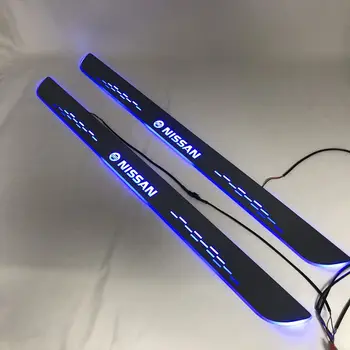 

LYQ led moving door scuff for Nissan dynamic door sill plate welcome lamp lining overlay Flow/fixed light