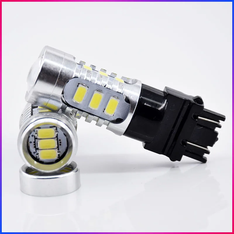 ShinMan 2PCS T25 3157 P27/7W P27W Super Bright 5730LED Car Brake Bulb Auto Turn Signal Lamp Daytime Running Light White | Автомобили и