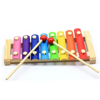 

Toy Musical Instrument Hand Knock On The Piano Wooden Children's Color Eight-Tone Early Education Puzzle