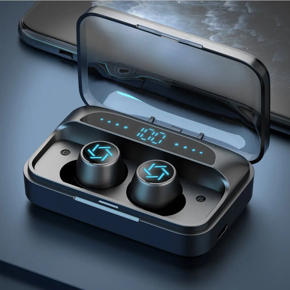 S15 Wireless Earphone LED Power Display With Charging Station 5 0 Stereo Sports Earbuds Sports Headphones
