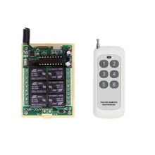 Dc 12 v 24 v 6ch 6 ch pequeno canal de controle remoto sem fio controlador rádio interruptor transmissor receptor 433 mhz