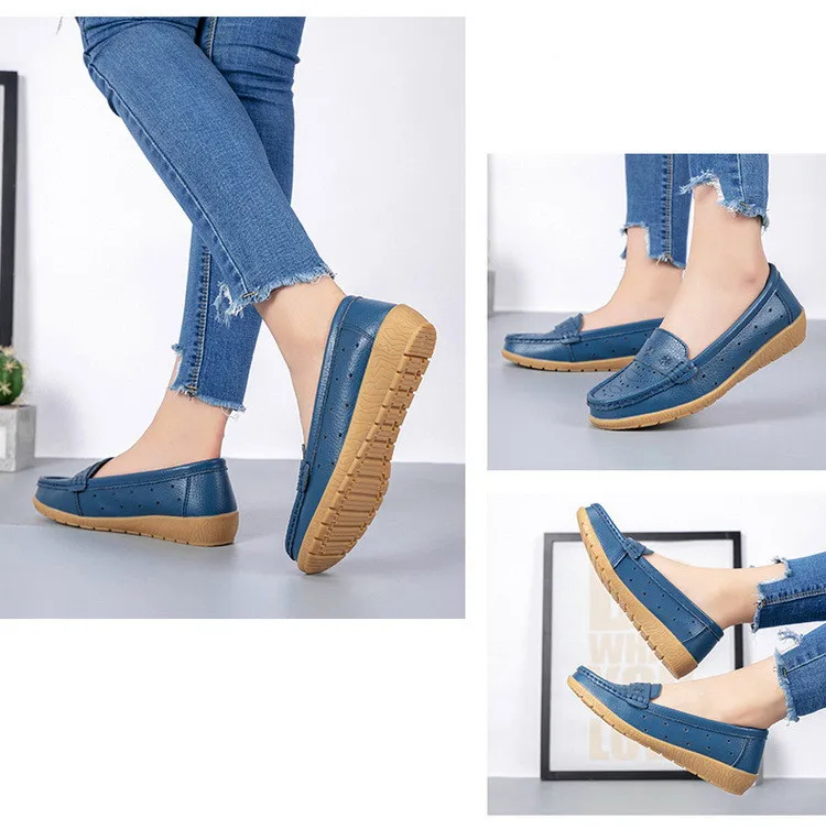 AH 203-New Cut Outs Summer Women's Flats Shoes Breathable Hole Woman Loafers-18