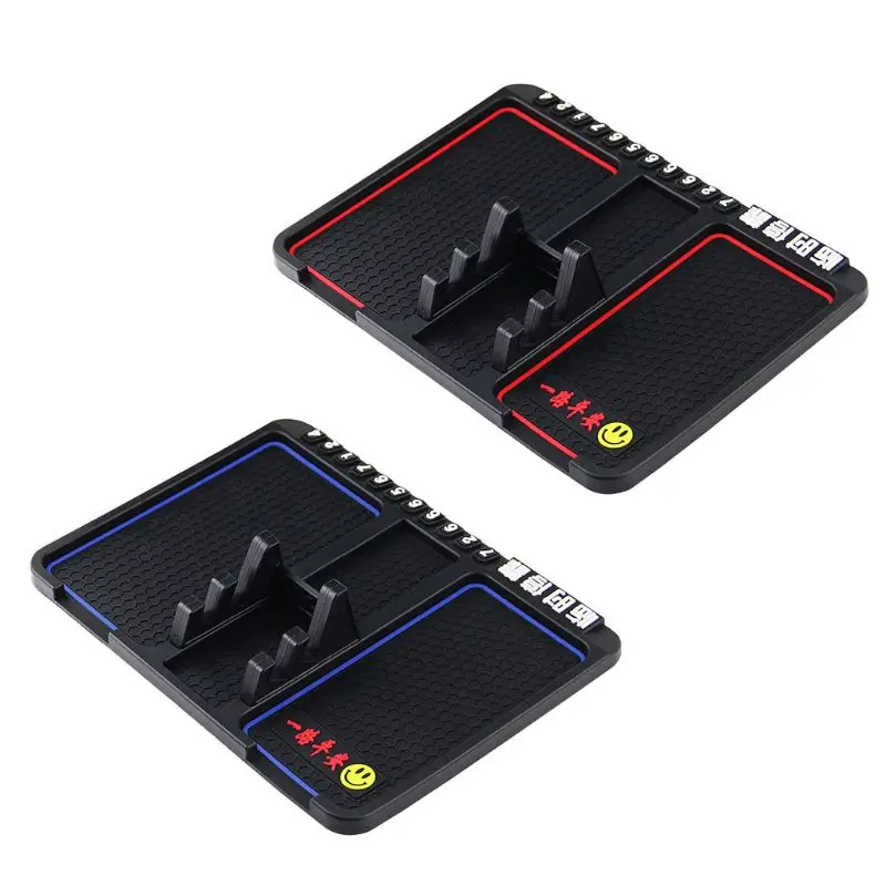 

Silicone Car Phone Holder Temporary No Parking Card Number Mobile Phone Mat Stand Dashboard for Car Non-Slip Mat Pad