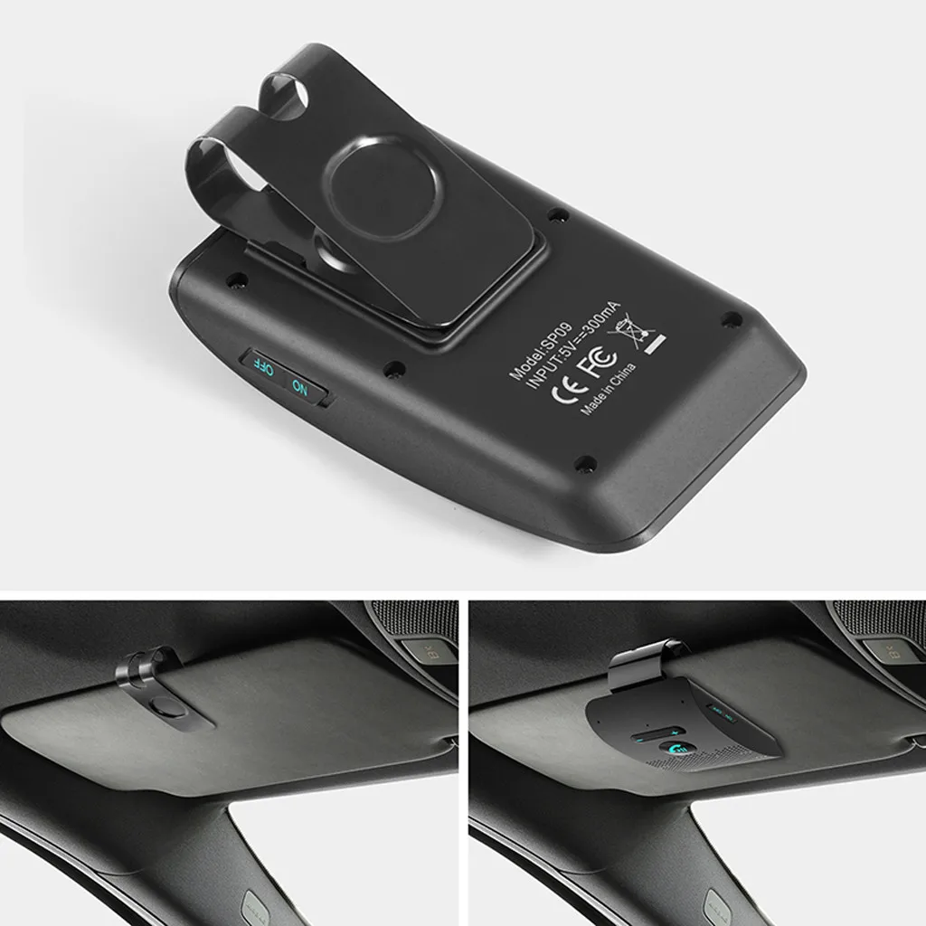 CARPRIE Bluetooth адаптер 4,2 Беспроводной солнцезащитный козырек передатчик Динамик Bluetooth автомобиля со системой «Хендс-фри» и Bluetooth передатчик автомобильный#2