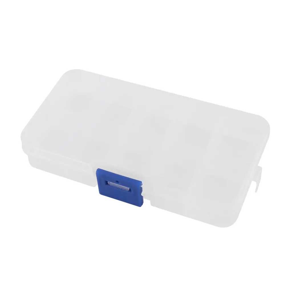 

Plastic 10 Slots Adjustable Jewelry Storage Box Case Craft Organizer Beads Home Bedroom Organizer Square Type Box