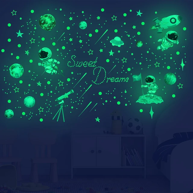 1 set Luminous 3D Star Moon Dot Wall Stickers Glow in the Dark Kids Room Bedroom Ceiling Stars Shine in the Dark dropshipping 4