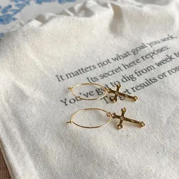 

MLKENLY INS Nordic Minimalist Ring Cross Ear Studs 925 Sterling Silver Earrings for Women Fashion jewelry gifts