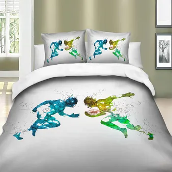 

3D Printed Duvet Cover Set Rugby Sport Game Queen King Bed Linen Twin Size Single Double Bedding Set Kid Teen Boys Home Bed 3pcs