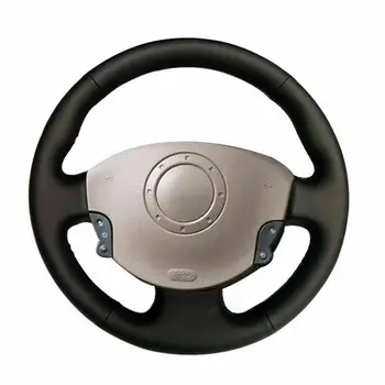 

For Renault Megane 2003-2008 Top Leather Steering Wheel Hand-stitch on Wrap Cover