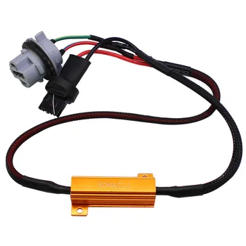 

2x 7440 Decoder Turn Light Brake Socket Load Resistor Wire Harness Plug LED Bulb