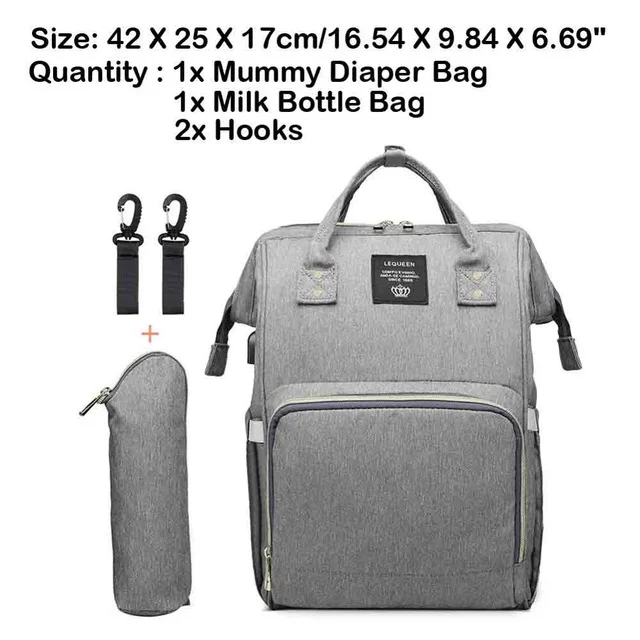 A1 USB Interface Diaper Bag Large Capacity Waterproof Fashion Mummy Travel Shop Maternity Nursing Backpack Nappy Organizer - Цвет: A1