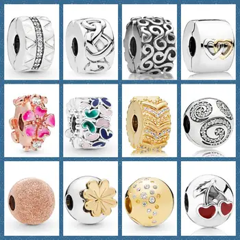 

PDB Original 925 Sterling Silver Fashion Clip Charm Fit for Diy Bracelet Women Jewelry Gift Wedding Party Jewelry Free Shipping