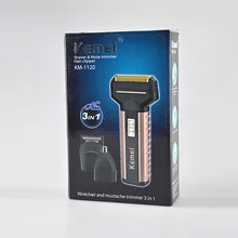Kemei США поршневой двусторонний резец головка электробритва оптом перезаряжаемая бритва KM-1120