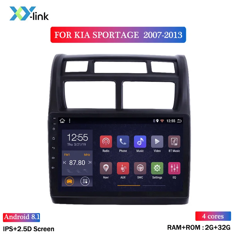 9 дюймов Android 2.5D автомобильный DVD gps для KIA SPORTAGE 2007-2013 автомобильный Радио gps навигация головное устройство встроенный wifi - Цвет: 4 CORES 2G RAM